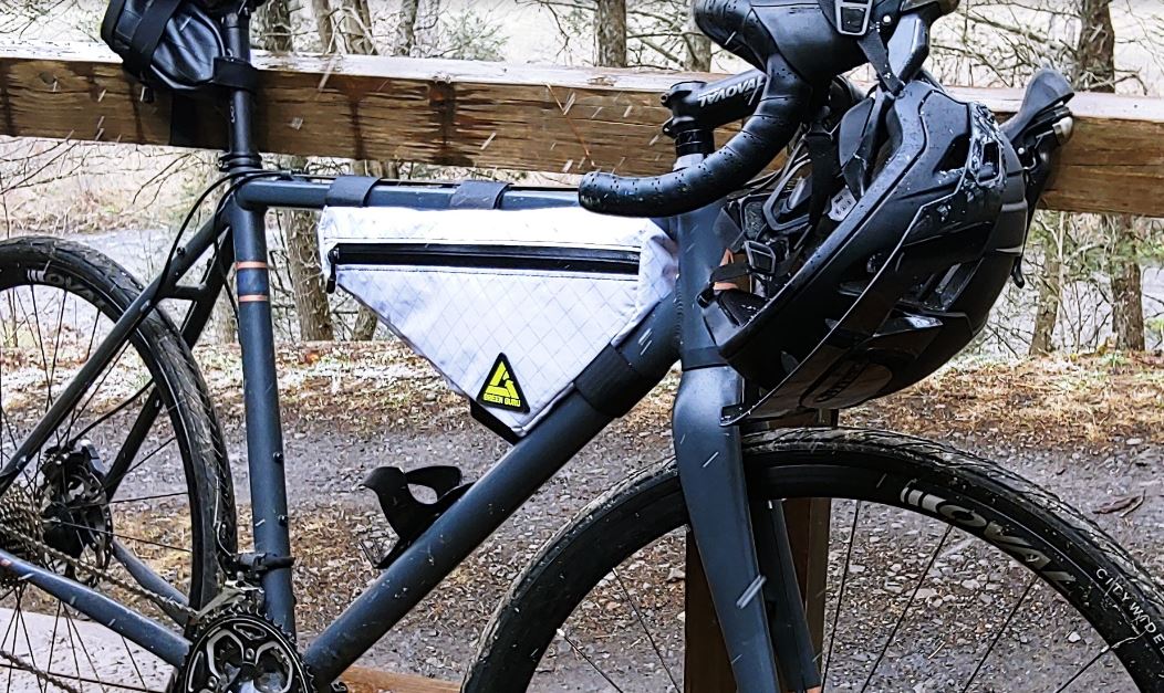 Green Guru  Tubular Bike Frame Bag with Insulated Can Sleeve Attachme