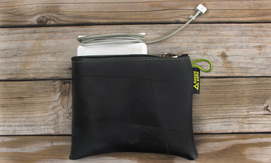 Zipper Pouch Black Zippered Pouch Upcycled Pouch Small Vegan Pouch Credit  Card Holder Upcycled Pouch Inner Tube Upcycling 